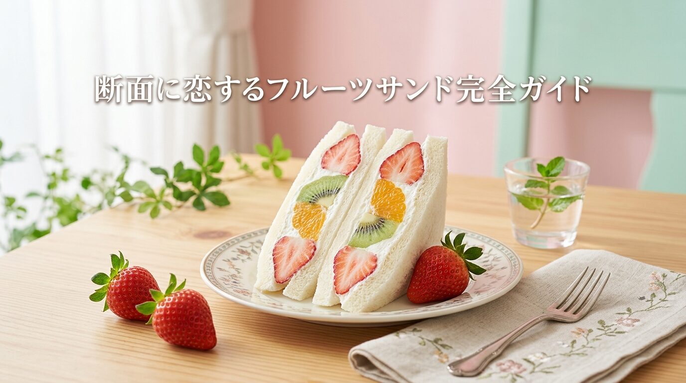 断面が美しいフルーツサンドの魅力を解説する記事のアイキャッチ画像