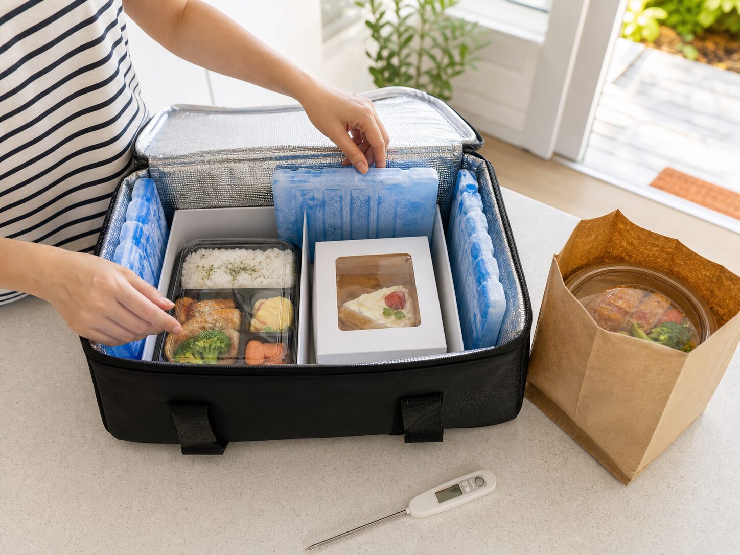 夏のテイクアウト食品を保冷バッグと保冷剤で安全に分けて詰める方法