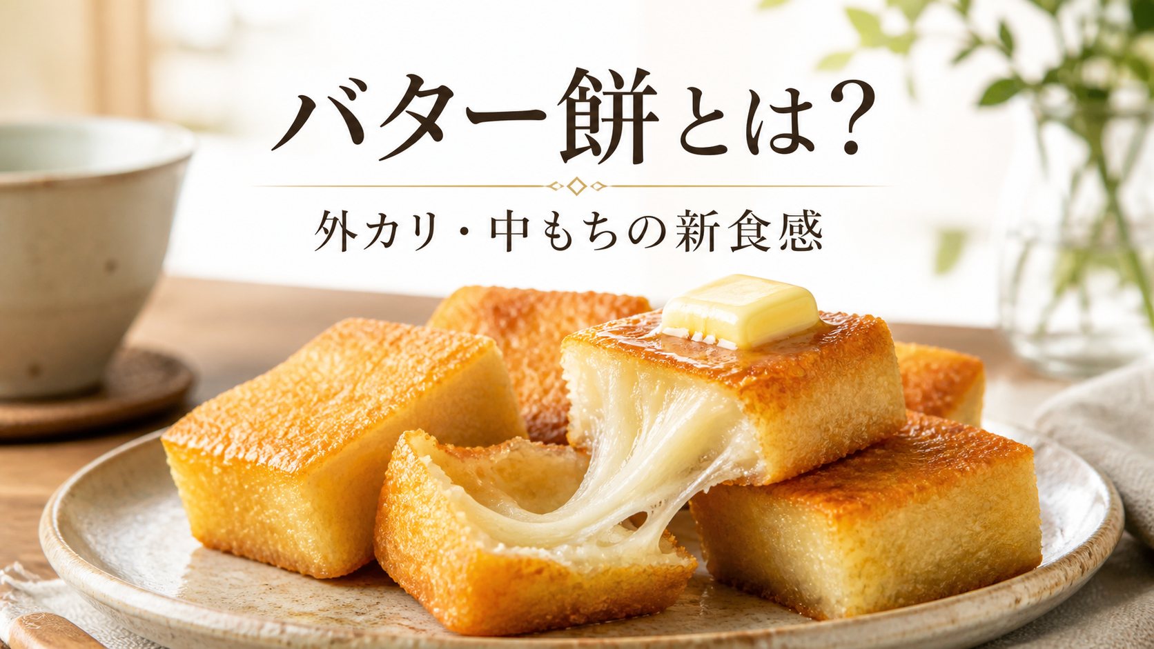 外はカリッと中はもちもちのバター餅