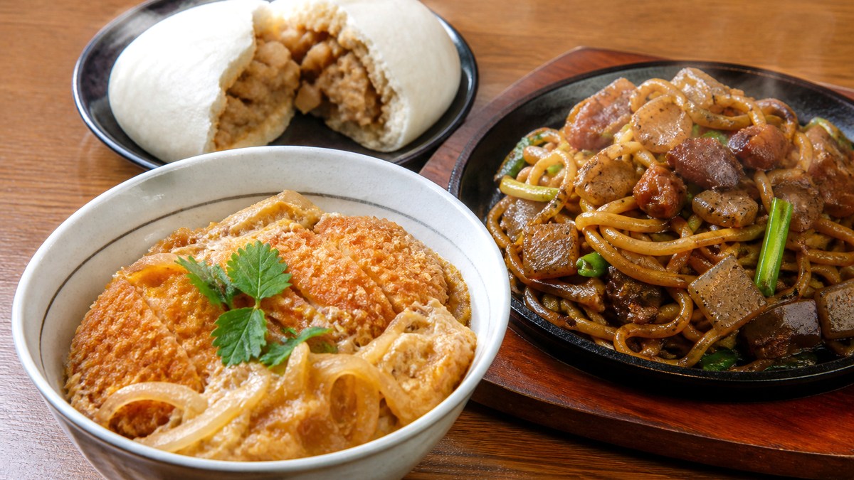 かつ丼と豚まん、ぼっかけ焼きそばの代表イメージ