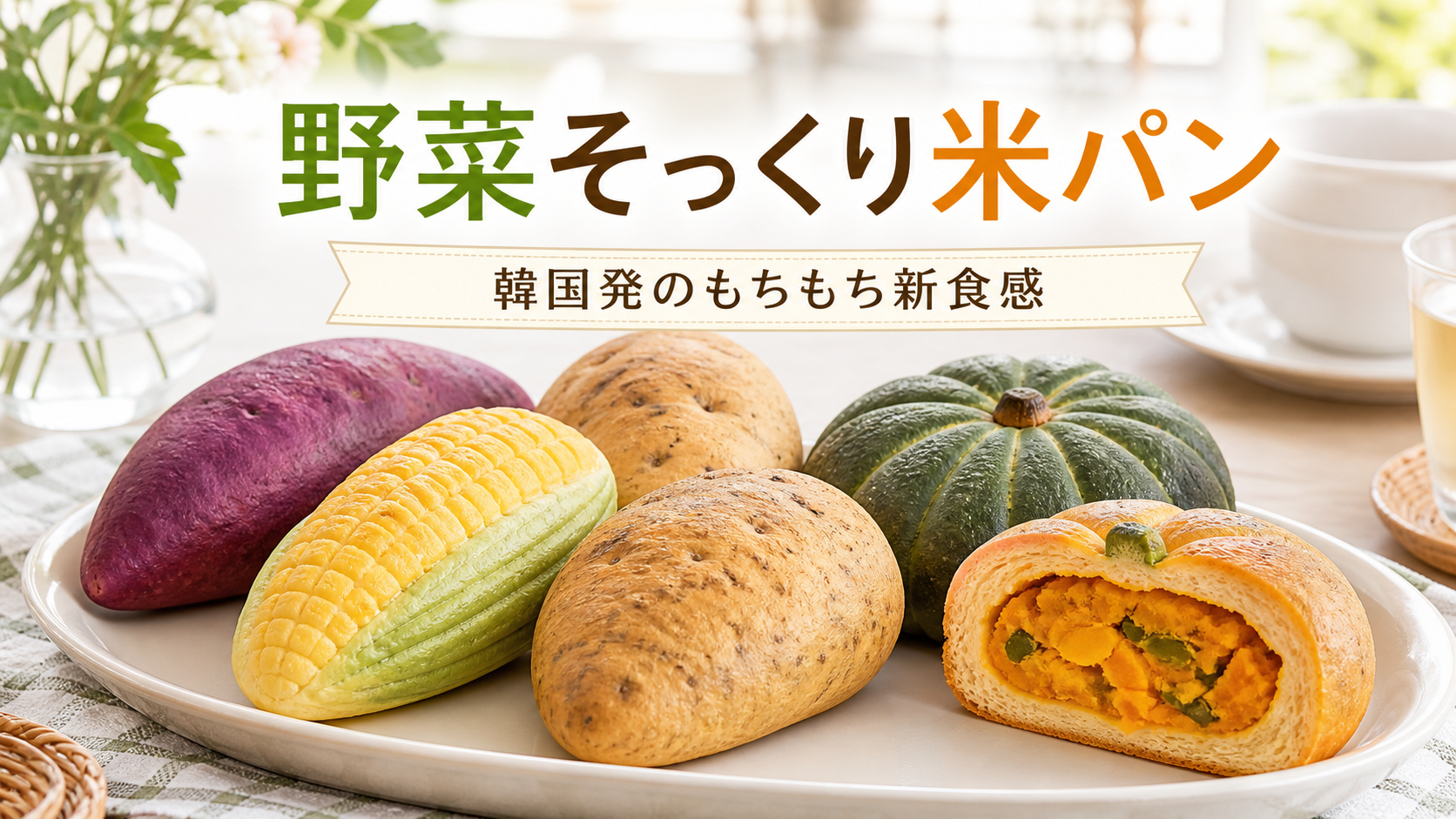 さつまいもやトウモロコシやかぼちゃにそっくりな韓国の米パン