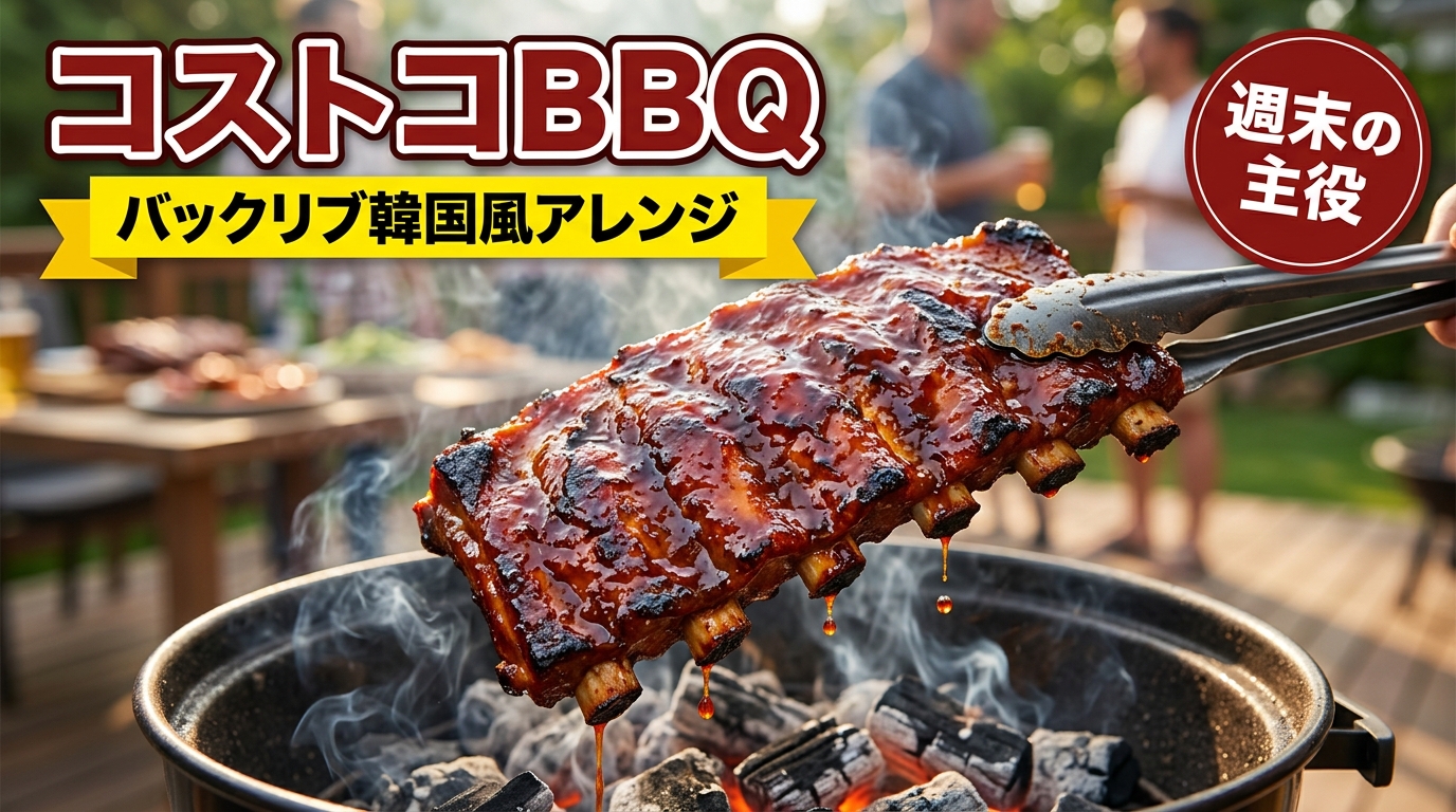 韓国風タレを絡めて炭火で焼くコストコのバックリブのアイキャッチ画像
