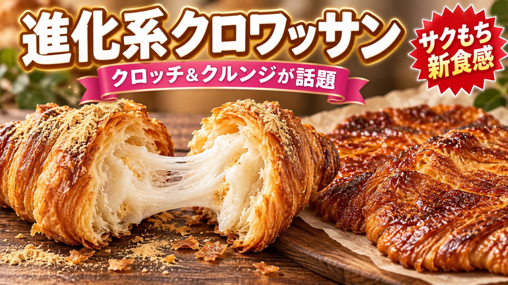 パリパリにキャラメリゼされたクルンジを割る瞬間